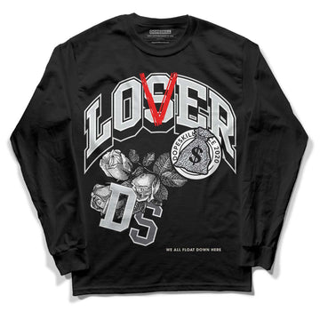 Jordan 1 Retro Low OG Black Cement DopeSkill Long Sleeve T-Shirt Loser Lover Graphic Streetwear - Black