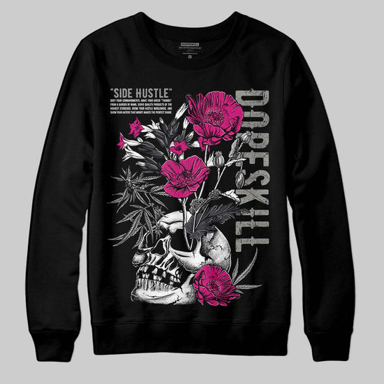 Jordan 3 Retro Black Cat DopeSkill Sweatshirt Side Hustle Graphic Streetwear - Black