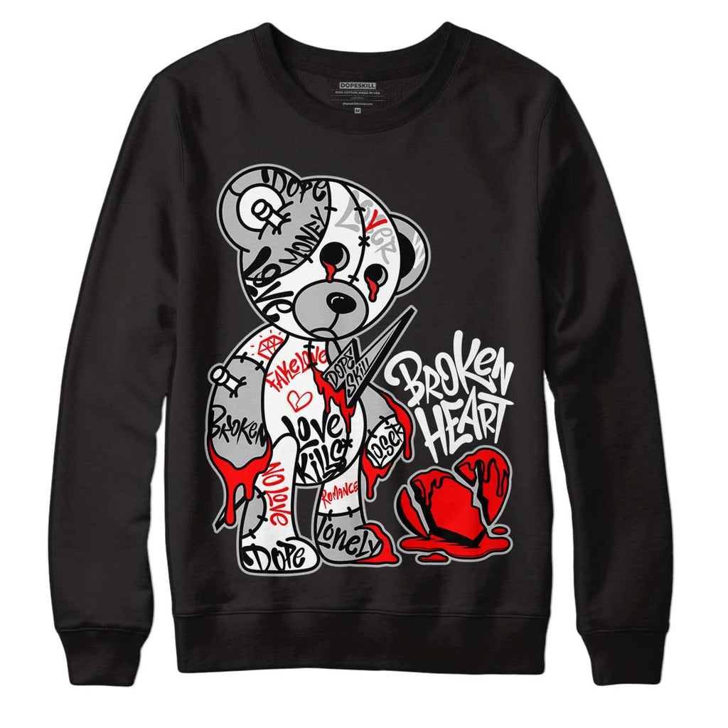 Dunk Low Panda White Black DopeSkill Sweatshirt Broken Heart Graphic Streetwear - black