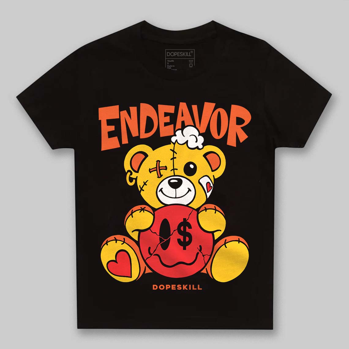 Yellow Sneakers DopeSkill Toddler Kids T-shirt Endeavor Graphic Streetwear - Black