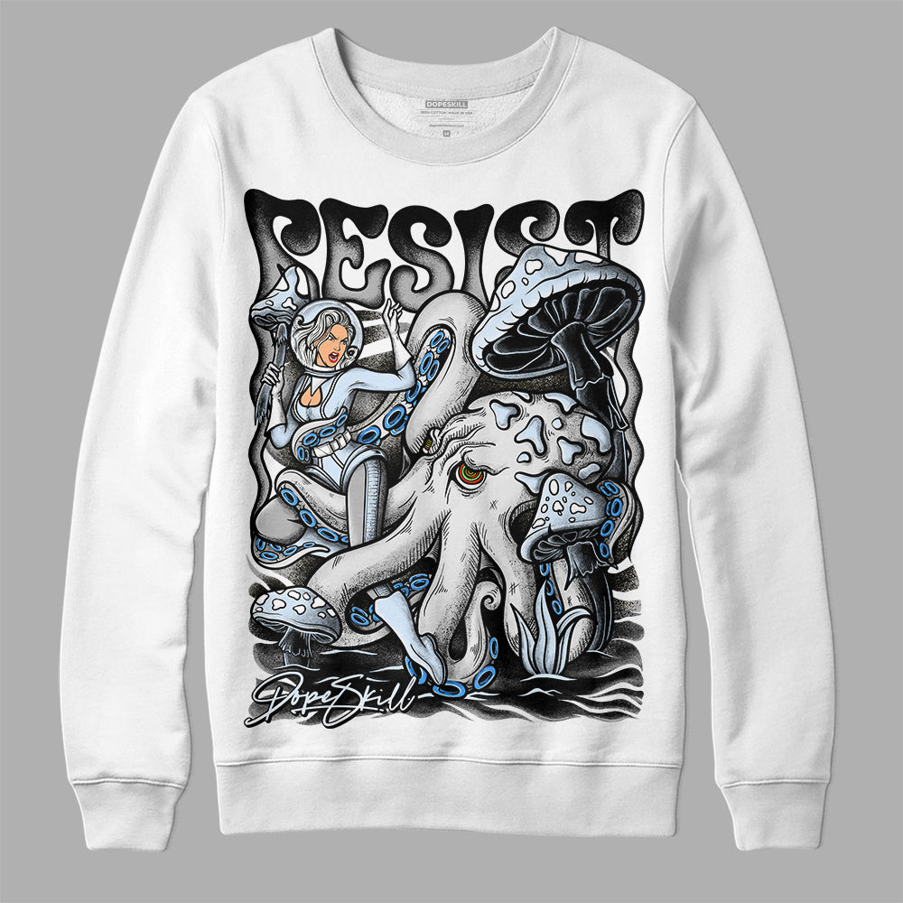 Jordan 6 Black Metallic Chrome DopeSkill Sweatshirt Resist Graphic Streetwear - White 