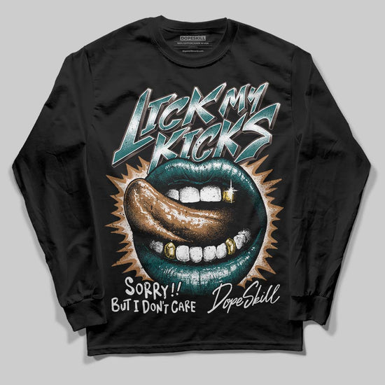 Adidas Samba OG Leopard Pack Collegiate Green DopeSkill Long Sleeve T-Shirt Lick My Kicks Graphic Streetwear - Black