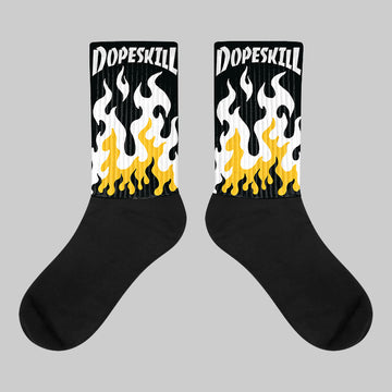 Max 96 Varsity Maize DopeSkill Sublimated Socks FIRE Graphic