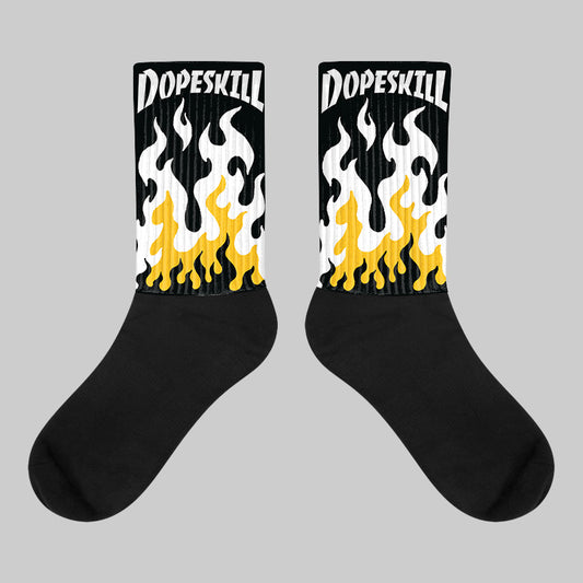 Max 96 Varsity Maize DopeSkill Sublimated Socks FIRE Graphic