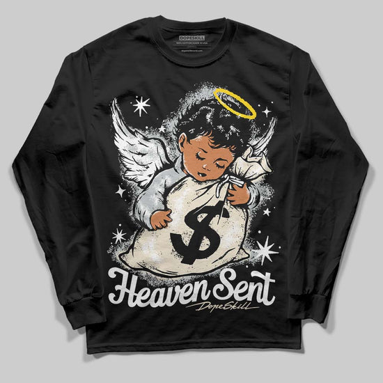 Jordan 5 Retro Reverse Metallic DopeSkill Long Sleeve T-Shirt Heaven Sent Graphic Streetwear - Black