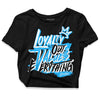 Jordan 1 High Retro OG “University Blue” DopeSkill Women's Crop Top LOVE Graphic Streetwear - Black