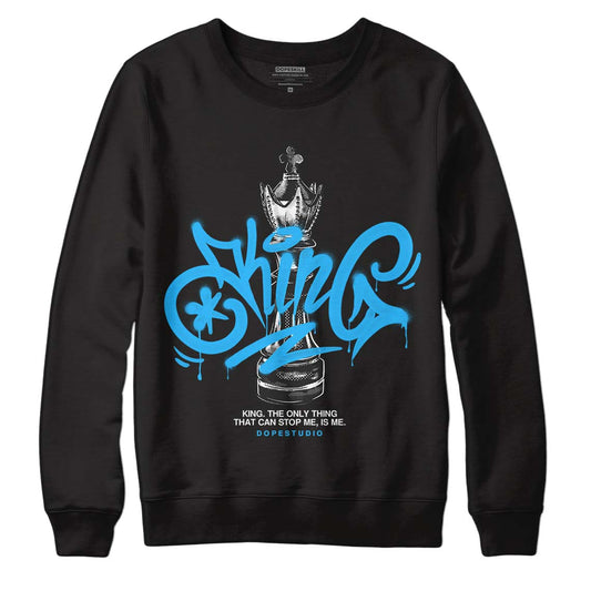 Jordan 1 High Retro OG “University Blue” DopeSkill Sweatshirt King Chess Graphic Streetwear - Black