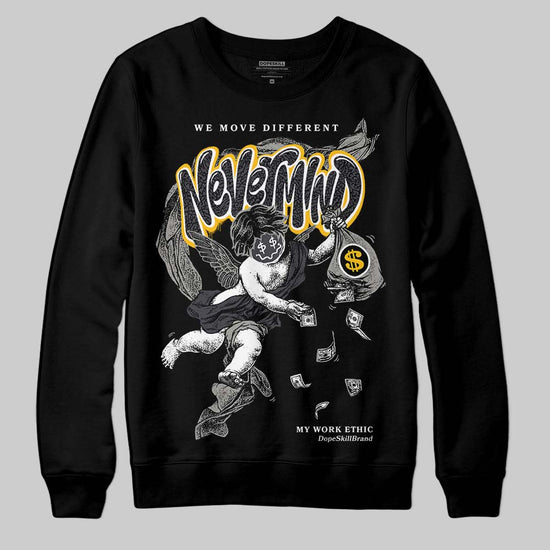 Jordan 3 Retro Black Cat DopeSkill Sweatshirt Nevermind Graphic Streetwear - Black