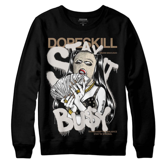 Jordan 5 SE “Sail” DopeSkill Sweatshirt Stay It Busy Graphic Streetwear - Black