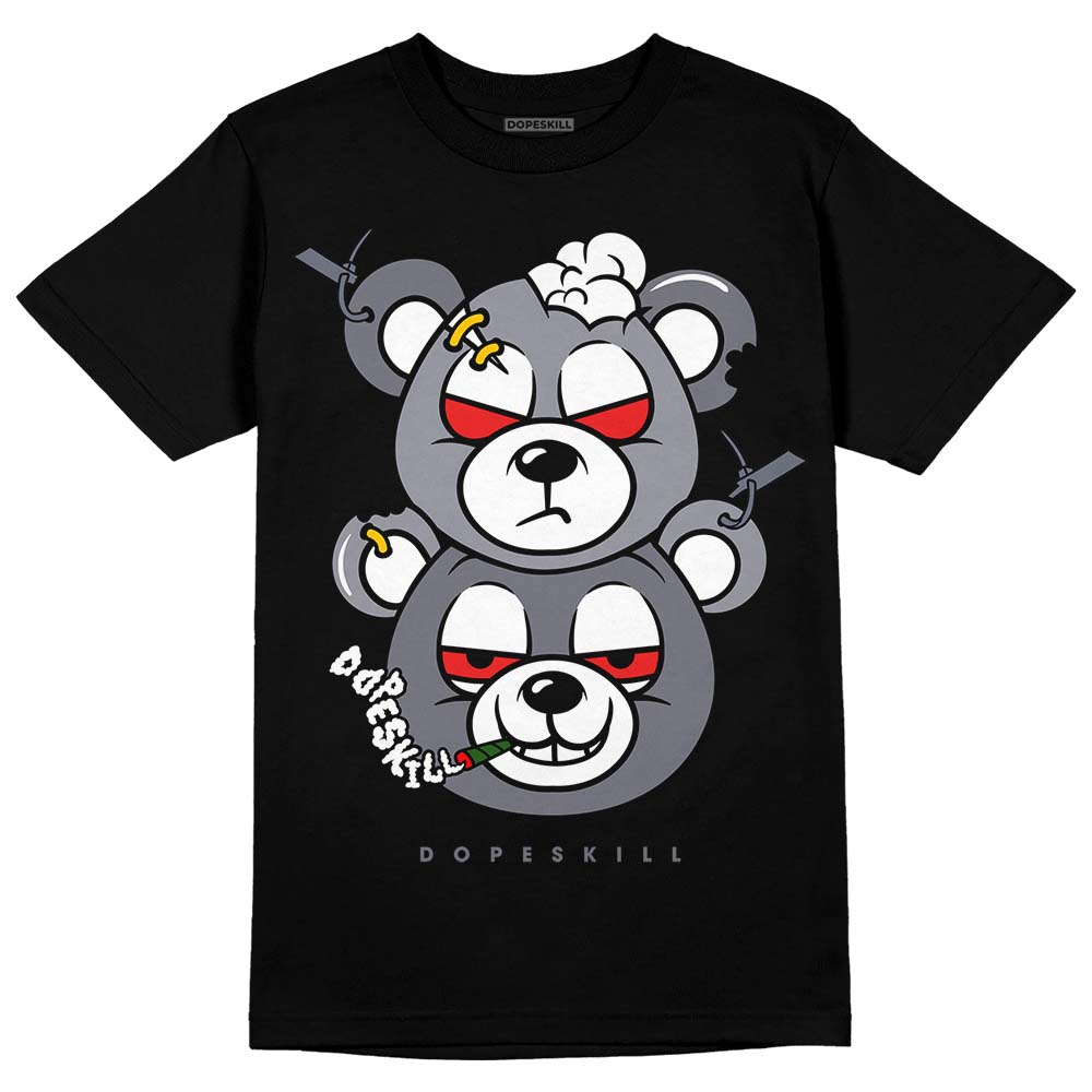 Jordan 14 Retro 'Stealth' DopeSkill T-Shirt New Double Bear Graphic Streetwear - Black