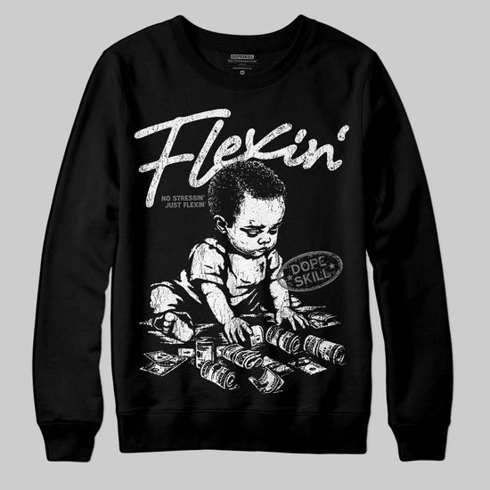 Jordan 9 Retro 'Flint Grey' 2026 DopeSkill Sweatshirt Flexin' Graphic Streetwear - Black