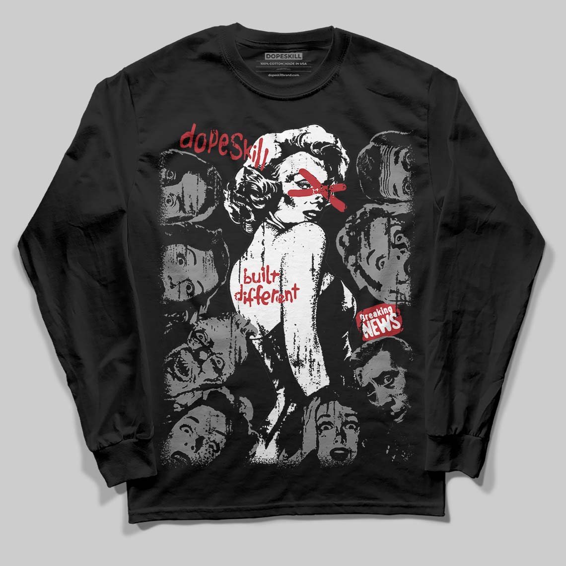 Jordan 8 Retro Bugs Bunny (2025) DopeSkill Long Sleeve T-Shirt Built Different Graphic Streetwear - Black
