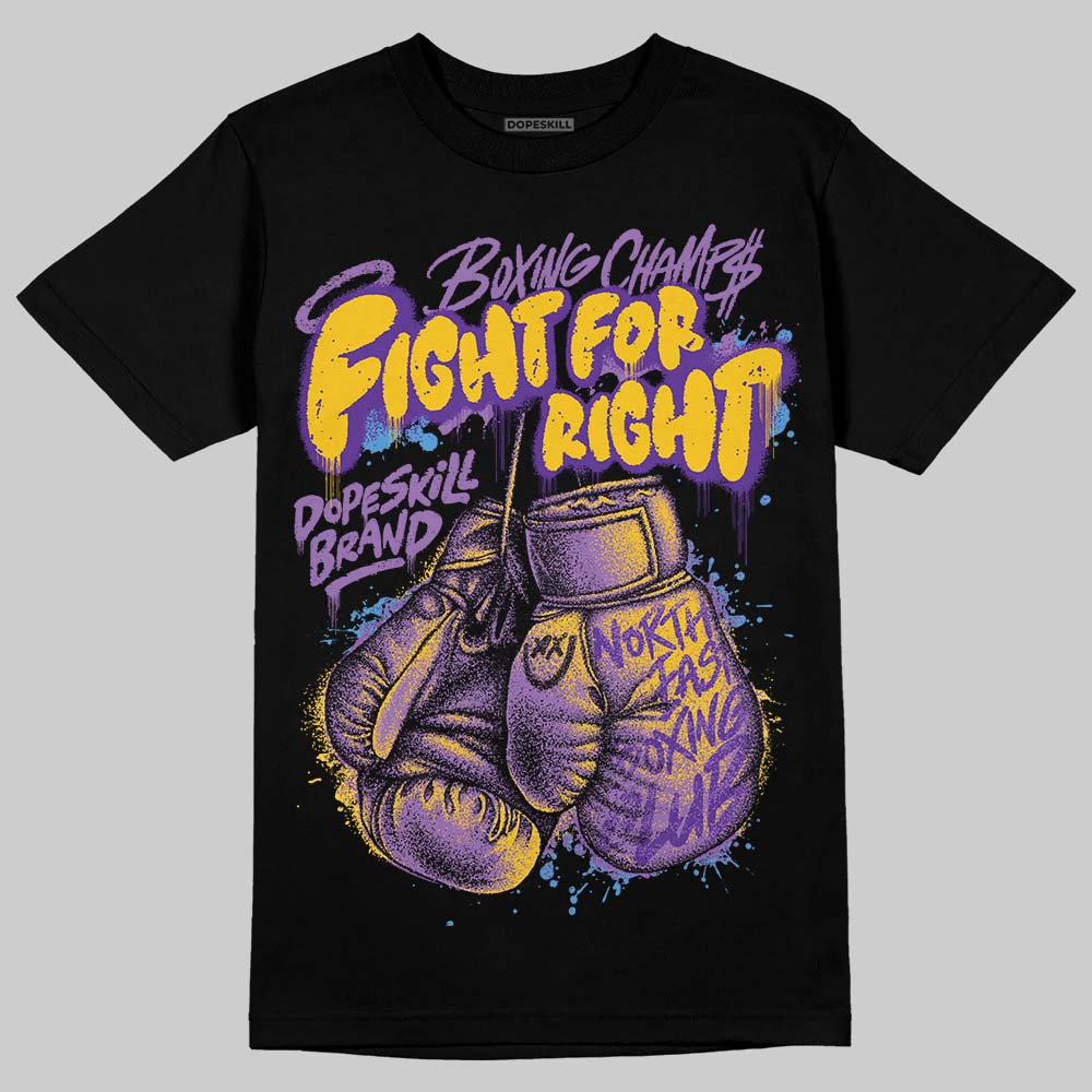 PURPLE Sneakers DopeSkill T-Shirt Fight For Right Graphic Streetwear - black