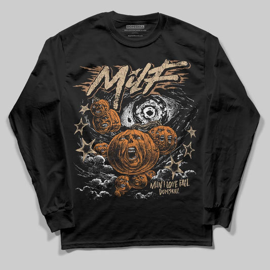 TAN Sneakers DopeSkill Long Sleeve T-Shirt MILF Graphic Streetwear - Black