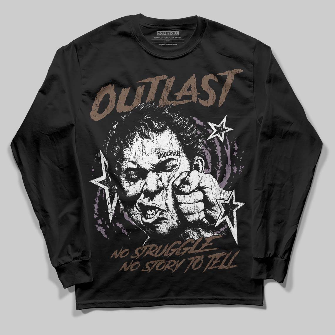 A Ma Maniére x Air Jordan 4 “Dark Mocha” DopeSkill Long Sleeve T-shirt Outlast Graphic Streetwear - black