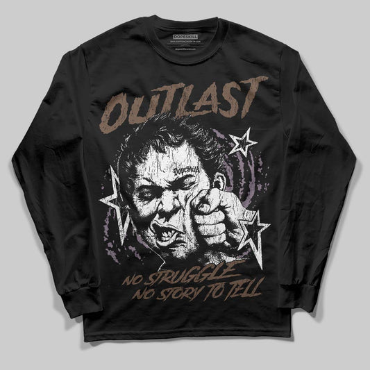 A Ma Maniére x Air Jordan 4 “Dark Mocha” DopeSkill Long Sleeve T-shirt Outlast Graphic Streetwear - black