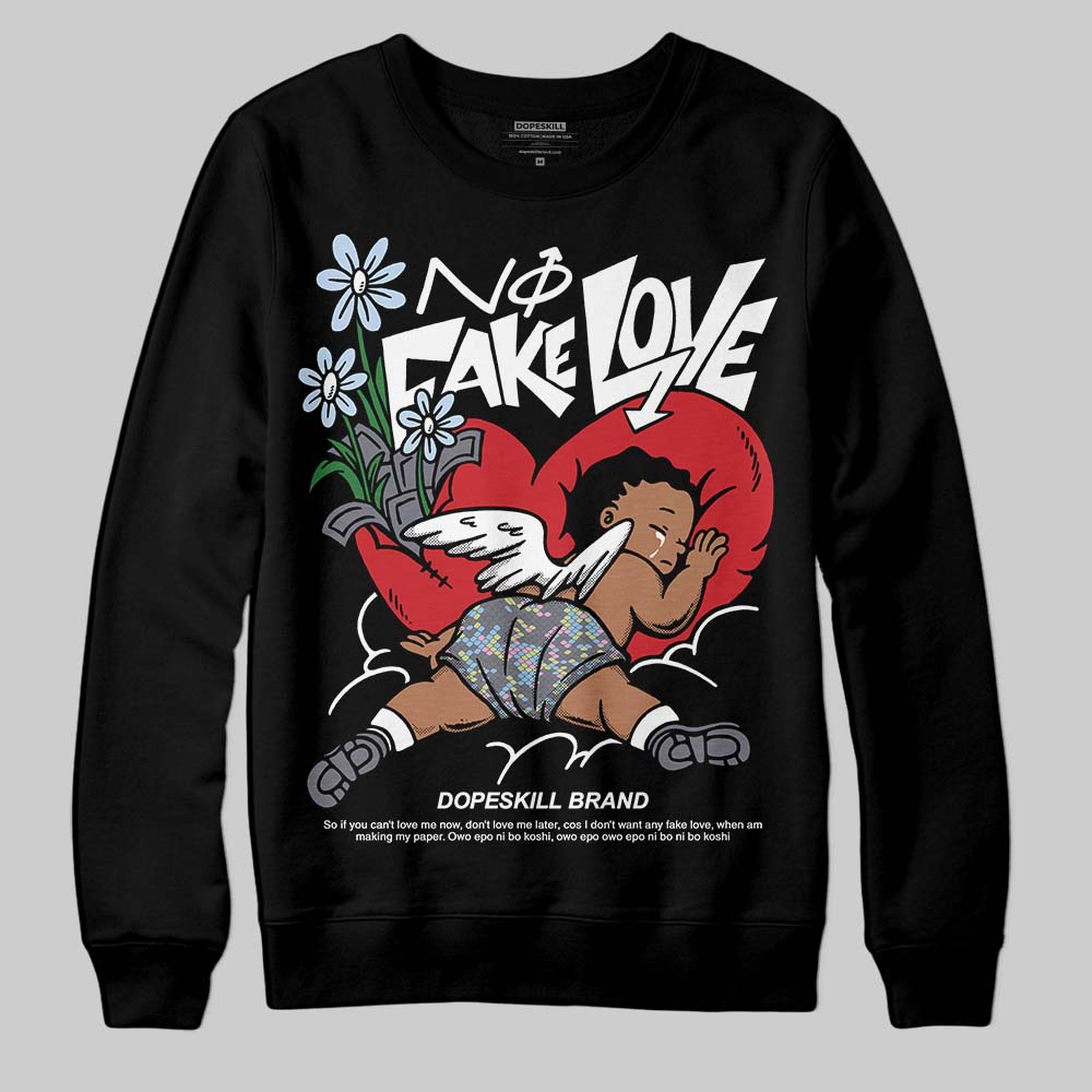 Jordan 11 Low CNY “Year of the Snake” DopeSkill Sweatshirt No Fake Love Graphic Streetwear - Black