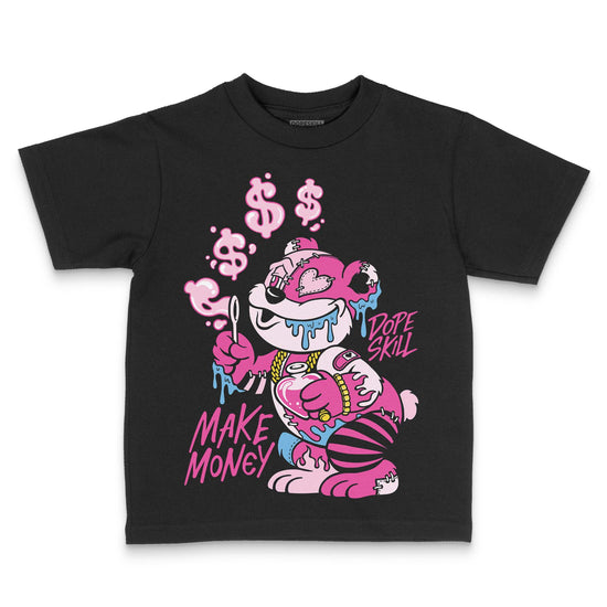 Pink Sneakers DopeSkill Toddler Kids T-shirt Make Money Graphic Streetwear - Black