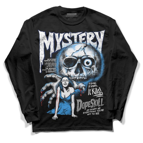 Jordan Spiz’ike Low “White/Obsidian” DopeSkill Long Sleeve T-Shirt Mystery Ghostly Grasp Graphic Streetwear - Black