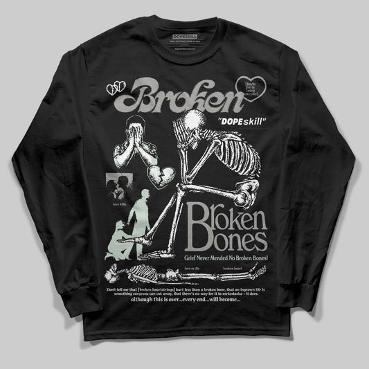 Jordan 1 Retro Low OG Year of the Snake (2025) DopeSkill Long Sleeve T-Shirt Broken Bones Graphic Streetwear - Black