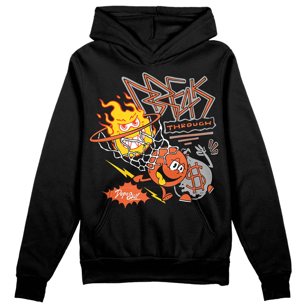 Jordan 3 Georgia Peach DopeSkill Hoodie Sweatshirt Break Through Graphic Streetwear - Black