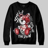 Jordan 4 “Flight Club” DopeSkill Sweatshirt Smile Through The Pain Graphic Streetwear - Black