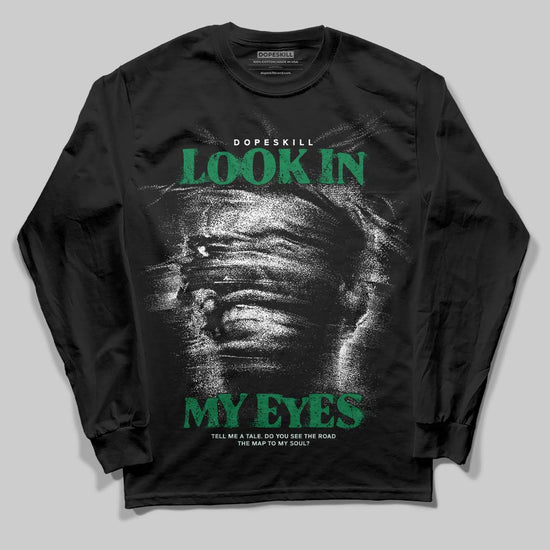 Green Sneakers DopeSkill Long Sleeve T-Shirt Look In My Eyes Graphic Streetwear - Black
