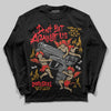 Red Sneakers DopeSkill Long Sleeve T-Shirt Don't Bet Against Us Graphic Streetwear - Black