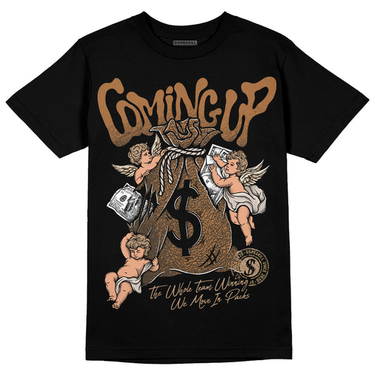 Jordan 3 Retro Palomino DopeSkill T-Shirt Money Bag Coming Up Graphic Streetwear - Black