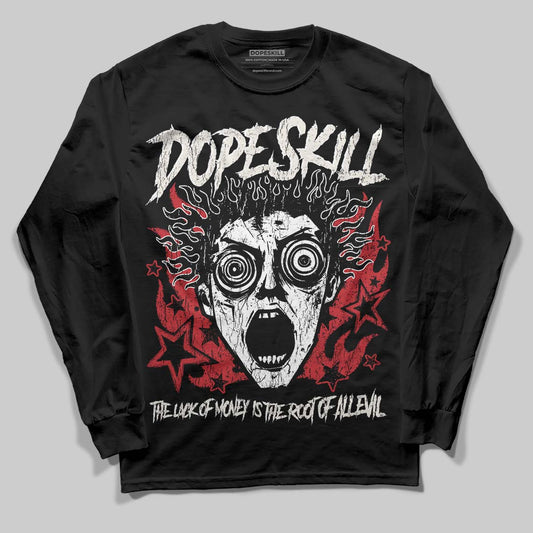 Jordan 4 “Flight Club” DopeSkill Long Sleeve T-Shirt Root of Evil Graphic Streetwear - Black