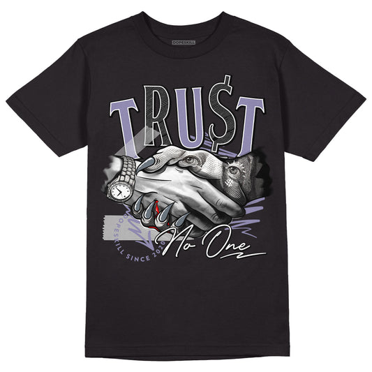 Jordan 5 Retro Low Indigo Haze DopeSkill T-Shirt Trust No One Graphic Streetwear - Black