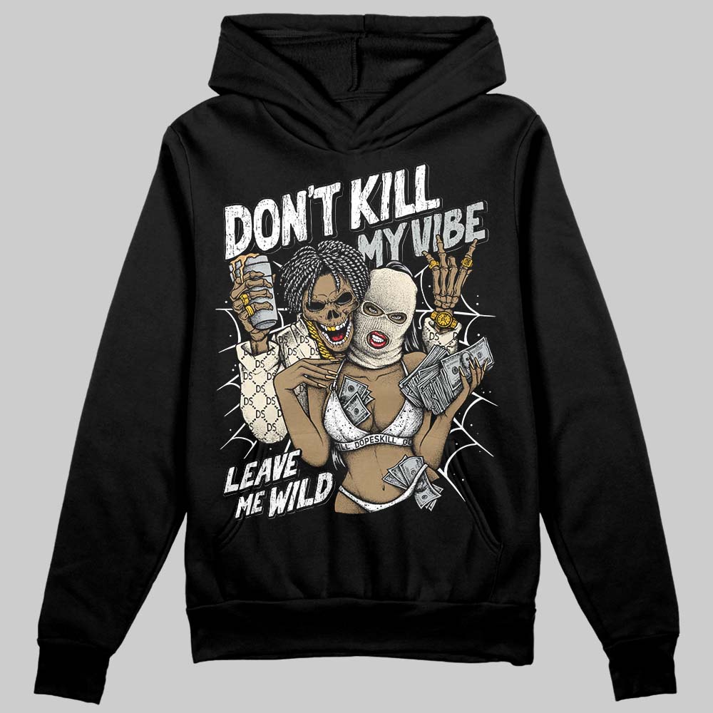 Jordan 5 Retro Reverse Metallic DopeSkill Hoodie Sweatshirt Don't Kill My Vibe Graphic Streetwear - Black