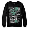 Jordan 3 "Green Glow" DopeSkill Sweatshirt Side Hustle Graphic Streetwear - Black