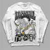 Jordan 1 Retro Low OG Black Cement DopeSkill Long Sleeve T-Shirt Sorry I've Been Trappin Graphic Streetwear - White 