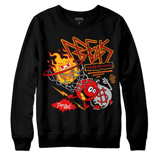 Jordan 12 Retro Cherry DopeSkill Sweatshirt Break Through Graphic Streetwear - Black