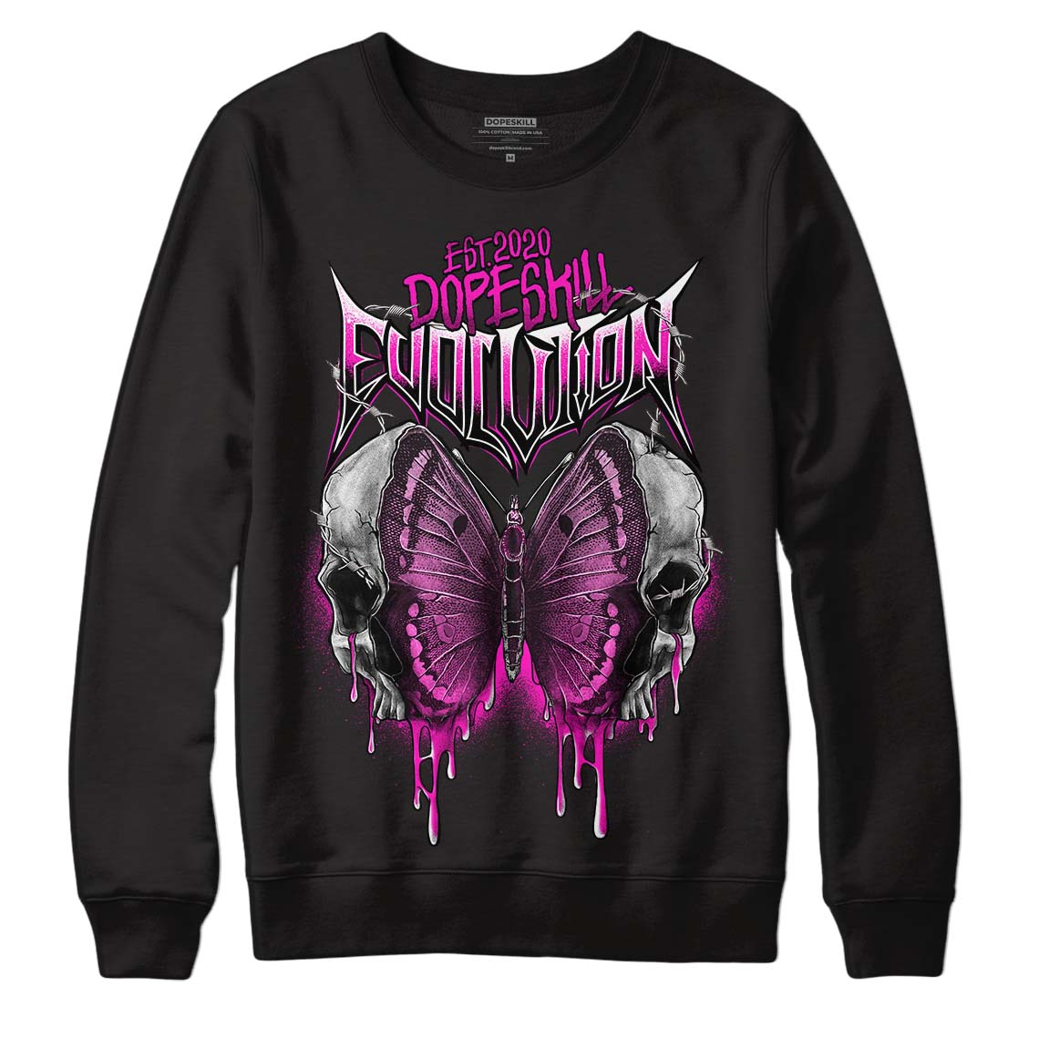 Dunk Low GS “Active Fuchsia” DopeSkill Sweatshirt DopeSkill Evolution Graphic Streetwear - Black