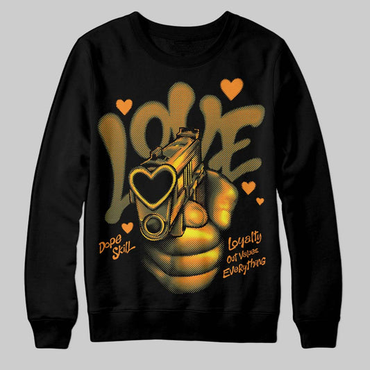 Olive Sneakers DopeSkill Sweatshirt Love Shot Graphic Streetwear - Black