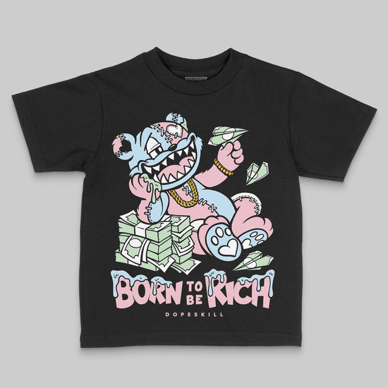 Jordan 4 Retro Valentine's Day (2026) (GS) DopeSkill Toddler Kids T-shirt Born To Be Rich Graphic Streetwear - black