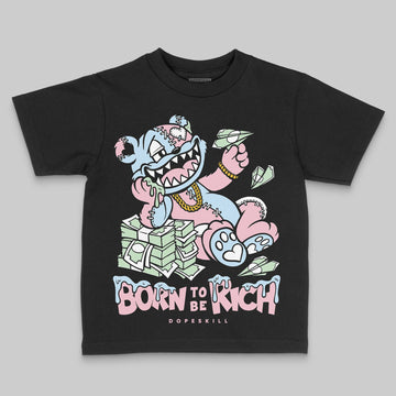 Jordan 4 Retro Valentine's Day (2026) (GS) DopeSkill Toddler Kids T-shirt Born To Be Rich Graphic Streetwear - black