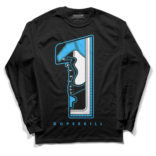 Jordan 1 High Retro OG “University Blue” DopeSkill Long Sleeve T-Shirt No.1 Graphic Streetwear - Black