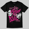 Rick Owens Pink Leather Low Sneakers DopeSkill T-Shirt No Money No Love Typo Graphic Streetwear - Black