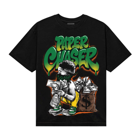 Green Sneakers DopeSkill T-Shirt Paper Chaser Boy Graphic Streetwear - Black