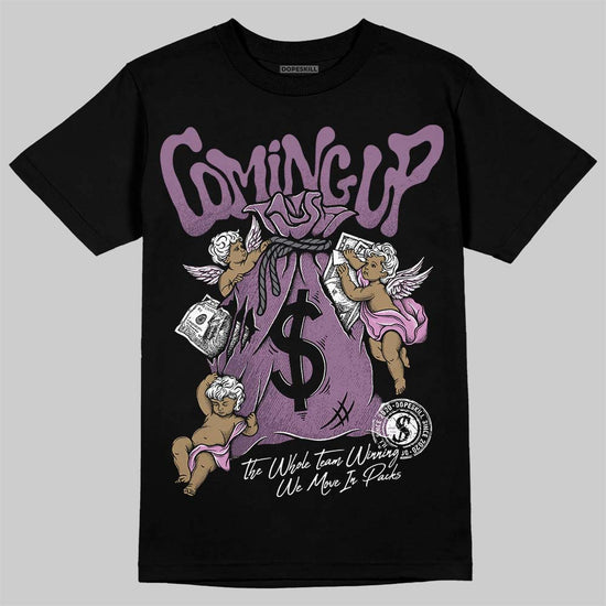 Jordan 2 “Mauve/Off-Noir” DopeSkill T-Shirt Money Bag Coming Up Graphic Streetwear - Black