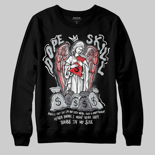 Jordan 4 “Fear” DopeSkill Sweatshirt Angels Graphic Streetwear - Black