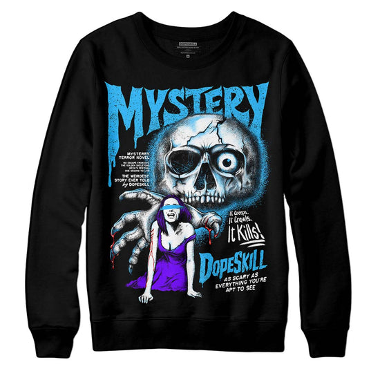 Jordan 1 High Retro OG “University Blue” DopeSkill Sweatshirt Mystery Ghostly Grasp Graphic Streetwear - Black