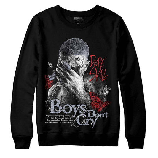 Jordan 4 “Bred Reimagined” DopeSkill Sweatshirt Boys Don't Cry Graphic Streetwear - Black