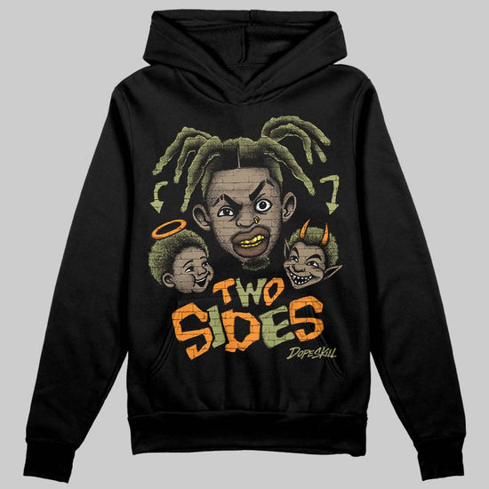 Olive Sneakers DopeSkill Hoodie Two Sides Graphic Streetwear - black