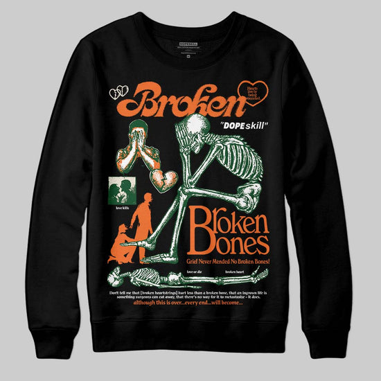 SoleFly x Air Jordan 3 “Fruits Of Our Labor” DopeSkill Sweatshirt Broken Bones Graphic - Black