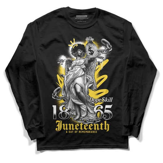 Jordan 4 Tour Yellow Thunder DopeSkill Long Sleeve T-Shirt Juneteenth Graphic Streetwear - black