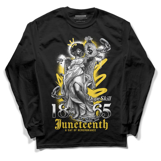 Jordan 4 Tour Yellow Thunder DopeSkill Long Sleeve T-Shirt Juneteenth Graphic Streetwear - black